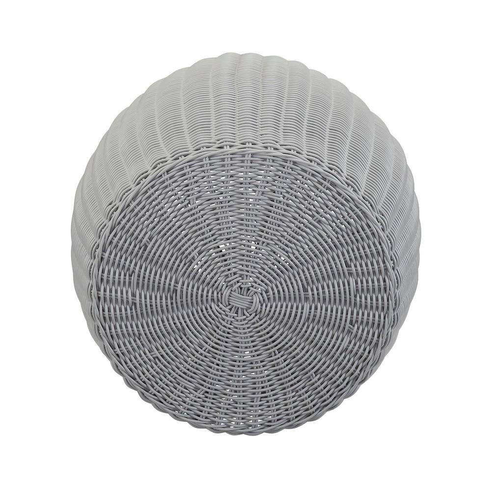 13.75 in Black Barrel Basket Side Table - thumbnail 3