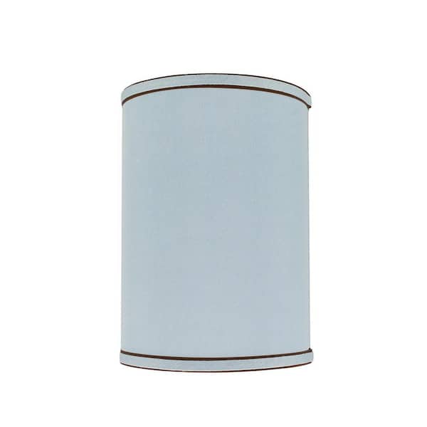 8 in. x 11 in. Light Blue Hardback Drum/Cylinder Lamp Shade