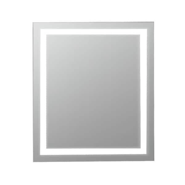 Siavonce 24 in. W x 32 in. H Rectangular Frameless Waterproof Backlit LED Smart Wall Mirror for Hotel Bathroom Vanity Mirror