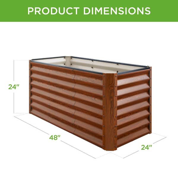 Best Choice Products 4 ft. x 2 ft. x 2 ft. Wood Grain Rectangular