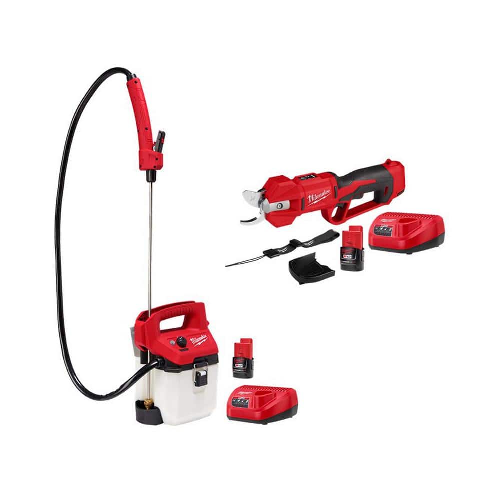 M12 FUEL 12V Brushless Cordless Brushless Cordless Pruner w/M12 1 Gal. Handheld Sprayer, (2) 2.0 Ah Battery, Charger price history on PriceWatchPro