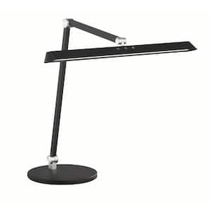 Kovacs 13.78 in. Black Modern CCT LED Table Lamp for Home Office or Living Room with Black Metal Shade