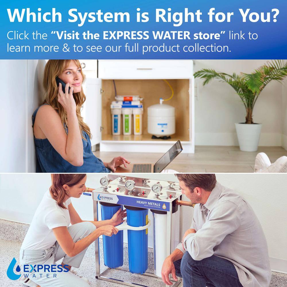 Express Water Triple-Stage Whole House Filtration System with Gauges