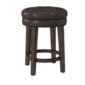 Krauss 25.5 in. Backless Swivel Counter Stool in Charcoal Gray