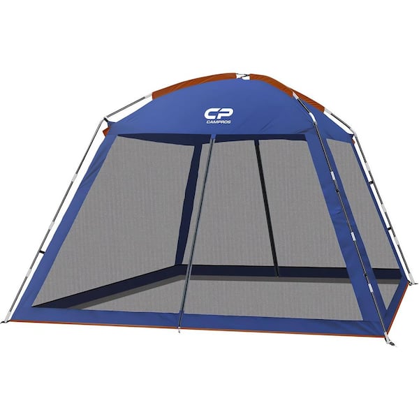 Unbranded Blue 10 x 10 Ft Screened Mesh Net Wall Canopy Tent Screen Shelter Gazebos for Patios Outdoor Camping Activities