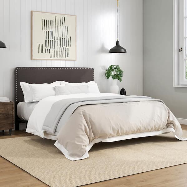 Hillsdale Furniture Edmond Upholstered Full/Queen Bed, Charcoal