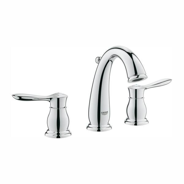 GROHE Parkfield 8 in. Widespread 2-Handle 1.2 GPM Bathroom Faucet in StarLight Chrome