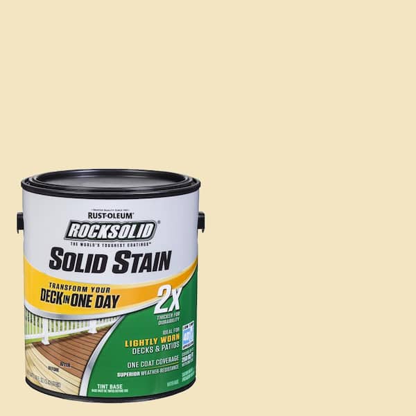 Rust-Oleum RockSolid 1 gal. Parchment Exterior 2X Solid Stain