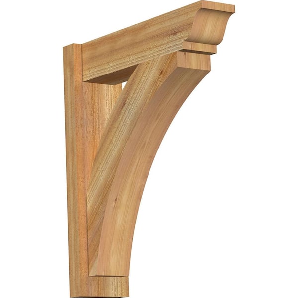 Ekena Millwork 6 in. x 26 in. x 22 in. Western Red Cedar Thorton Traditional Rough Sawn Outlooker