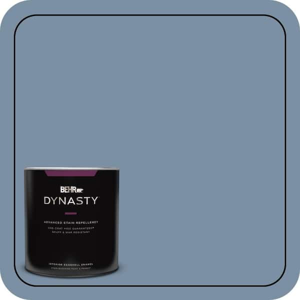 BEHR DYNASTY 1 qt. #S510-4 Jean Jacket Blue One-Coat Hide Eggshell Enamel Interior Stain-Blocking Paint and Primer