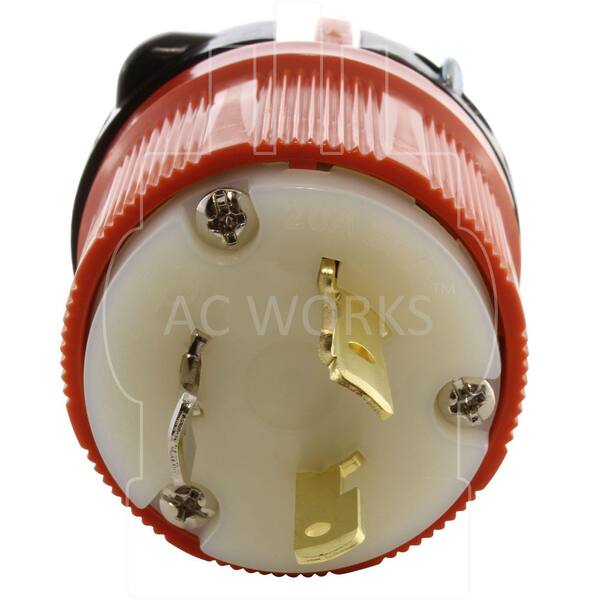 AC WORKS NEMA L7-20P 20A 277V 3-Prong Locking Male Plug with UL, C