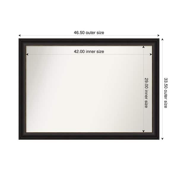 Amanti Art Trio Oil Rubbed Bronze 46.5 in. x 33.5 in. Custom Non-Beveled Recycled Polystyrene Framed Bathroom Vanity Wall Mirror