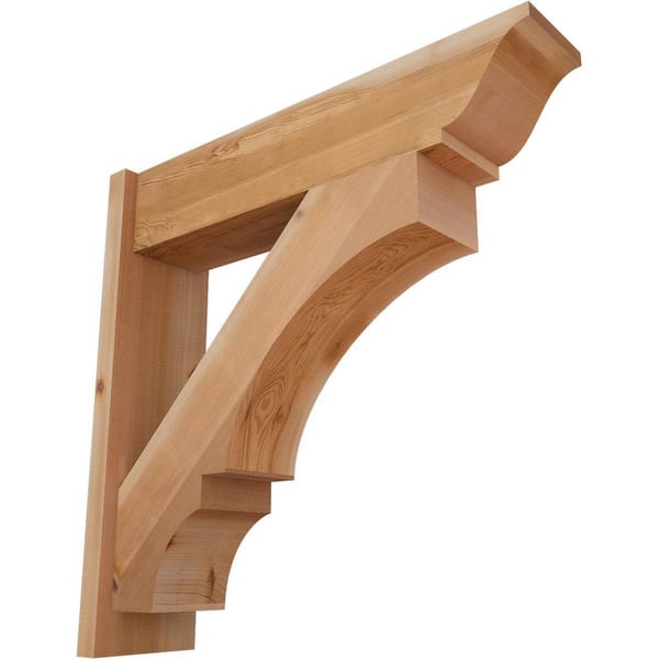 Ekena Millwork 8 in. x 30 in. x 30 in. Balboa Traditional Smooth Western Red Cedar Outlooker