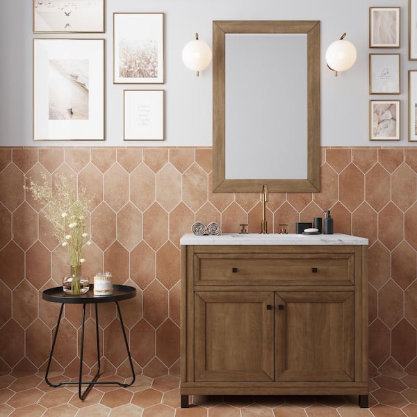 Terralis 0.6 in. x 12 in. Matte Terracotta Porcelain Bullnose Trim Wall and Floor Tile (0.5 sq. ft./Case) 10-Pack