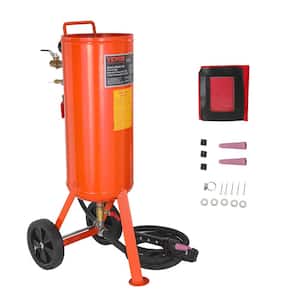 10 Gal. Sand Blaster 60 to 110 PSI High Pressure Sandblaster with 2 Nozzles, 7.5 ft. Hose for Stain, Rust, Paint Removal