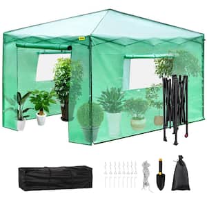 EcoDauer Mini Small Greenhouse Pop Up Portable Cover Outdoor Indoor Backyard Grow House Flower Shelter for Gardening Plants Vegetables Herbs Flowers Cold Frost Protection Rain Proof 27''x 27''x 31'' 