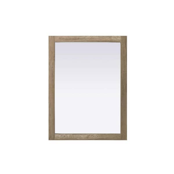 Natural Oak 27 in. W x 36 in. H Transitional Rectangle Mirror