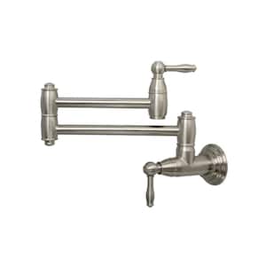 98288P1 Series Residential Wall Mounted Pot Filler for Water Filling to The Pet Feeding Station in Brushed Nickel Finish