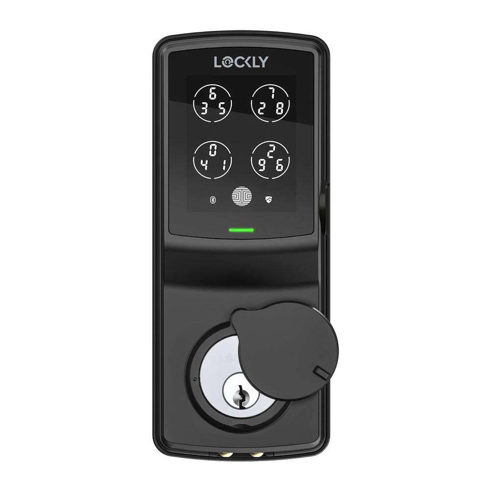 Matte Black Smart Deadbolt with Fingerprint and Keypad