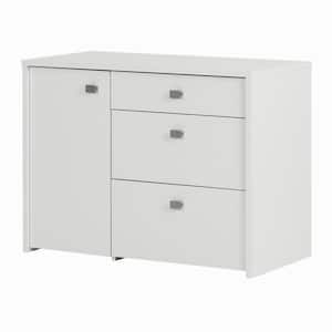 Interface Pure White Storage Unit Cabinet with File Drawer