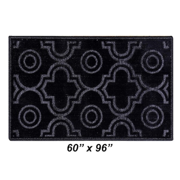 Better Trends Arya Gray 60 in. x 96 in. Polyester Rectangle Area Rug