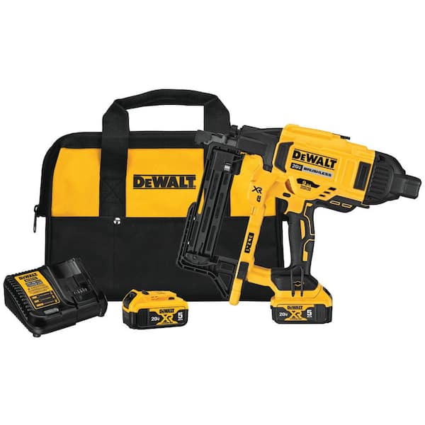 20V MAX Lithium-Ion 9-Gauge Cordless Fencing Stapler Kit with (2) 5.0Ah Batteries, Charger and Bag