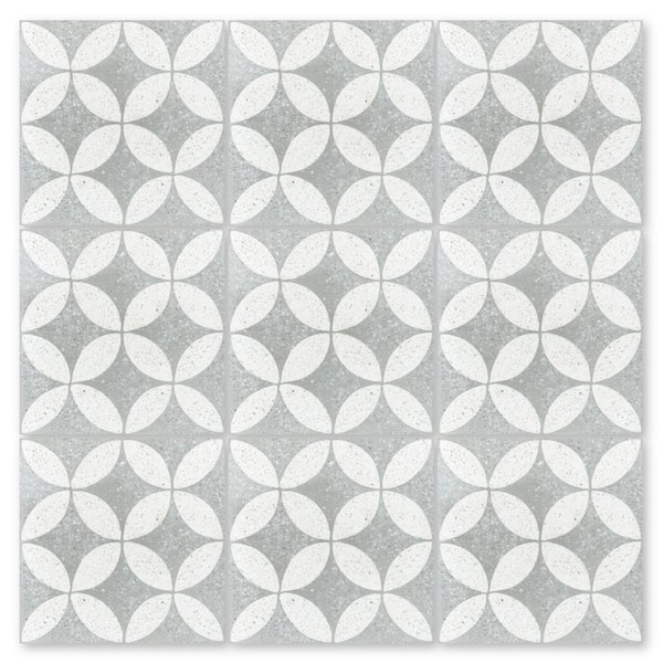 Villa Lagoon Tile Circulos B Urban Gray Terrazzo/Matte 8 in. x 8 in. Cement Handmade Tile Sample