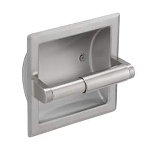 Recessed Toilet Paper Holder with Mounting Bracket Wall Mount Made of Metal, Bathroom Toilet Paper in Brushed Nickel