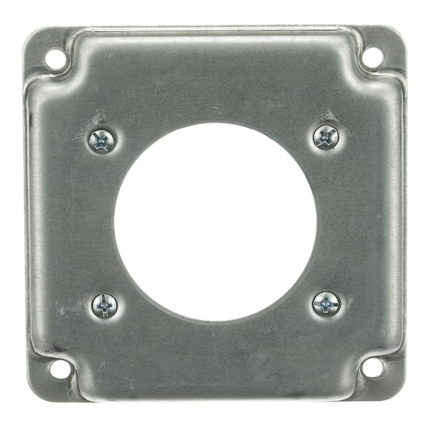 Steel City 1/2 in. Raised 4in. Square Cover For 30 or 50 Amp Receptacle