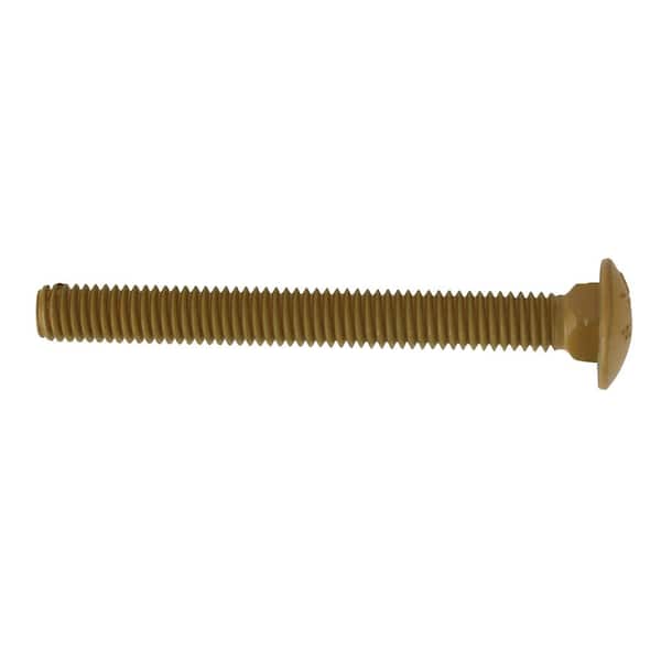 Everbilt 3/8-16 in. x 2-1/2 in. Rust Defender Yellow Carriage Bolt
