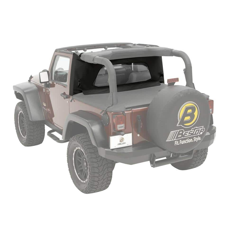 Photo 1 of Wrap-Around Windjammer for 2007-2018 Wrangler JK 2DR in Black Diamond