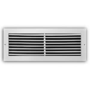 18 in. x 8 in. Fixed Bar Return Air Grille, White
