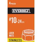 #10-24 Stainless Steel Nylon Lock Nut (4-Pack)