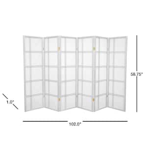 5 ft. White 6-Panel Room Divider