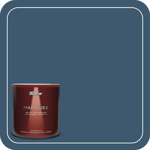 BEHR MARQUEE 1 qt. #BXC-24 Atlantic Tide Matte Interior Paint & Primer