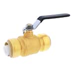 PlumBite 1/2 in. Push On Brass Ball Valve