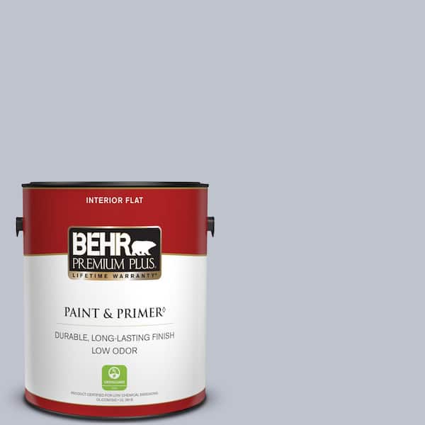 BEHR PREMIUM PLUS 1 gal. #S550-2 Powder Lilac Flat Low Odor Interior Paint & Primer