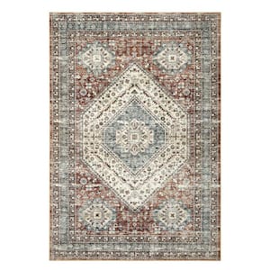 Taupe 8 ft. x 10 ft. Modern Persian Vintage Area Rug
