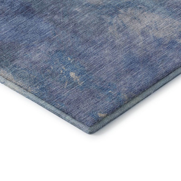 Mayfield Premium Machine Washable Abstract AMF1363 Blue 5 ft. x 7 ft. 6 in. Area Rug