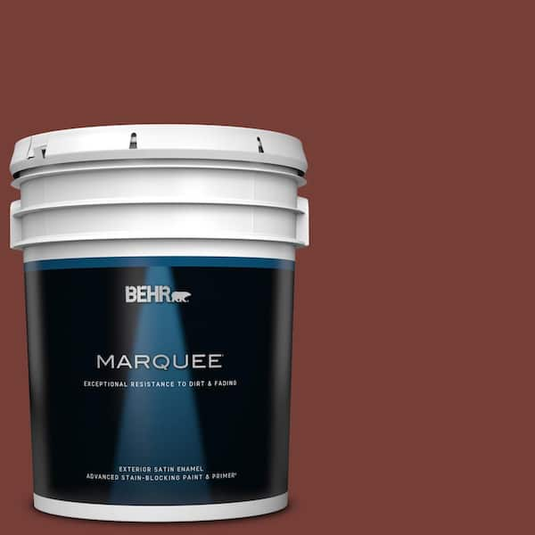 BEHR MARQUEE 5 gal. #BXC-76 Florence Red Satin Enamel Exterior Paint & Primer