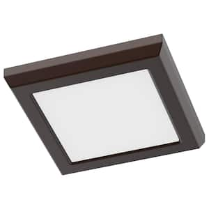 Blink Performer 5 in. Bronze Selectable CCT Color Changing LED Square Ceiling Flush Mount Light Fixture