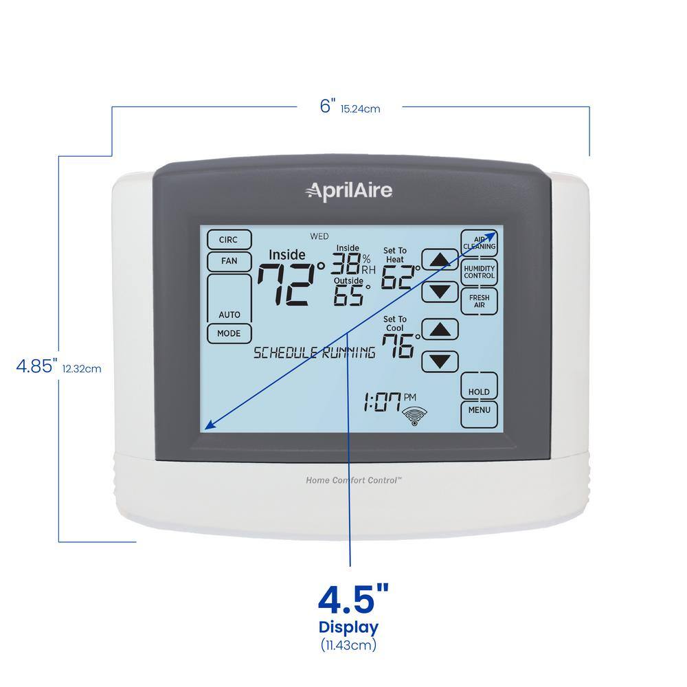 Aprilaire 8910W Wi-Fi Programmable Touchscreen Thermostat with IAQ Control
