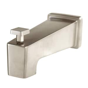 Kubos 5.75 in. Bathroom Tub Spout with Diverter in Brushed Nickel