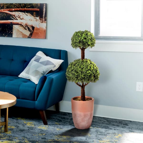 Regency International Spring 43 in. Green Artificial Boxwood in Pot
