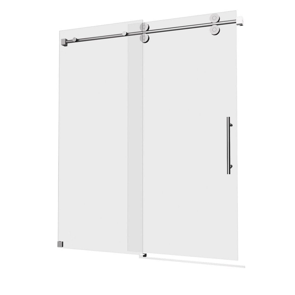 "56""-60"" W x 76"" H Single Sliding Frameless Shower Door with 5/16""(8mm) Tempered Clear Glass" price history on PriceWatchPro