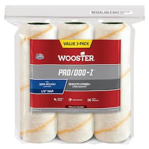 9 in. x 1/2 in. Pro/Doo-Z High-Density Woven Roller Cover (3-Pack)