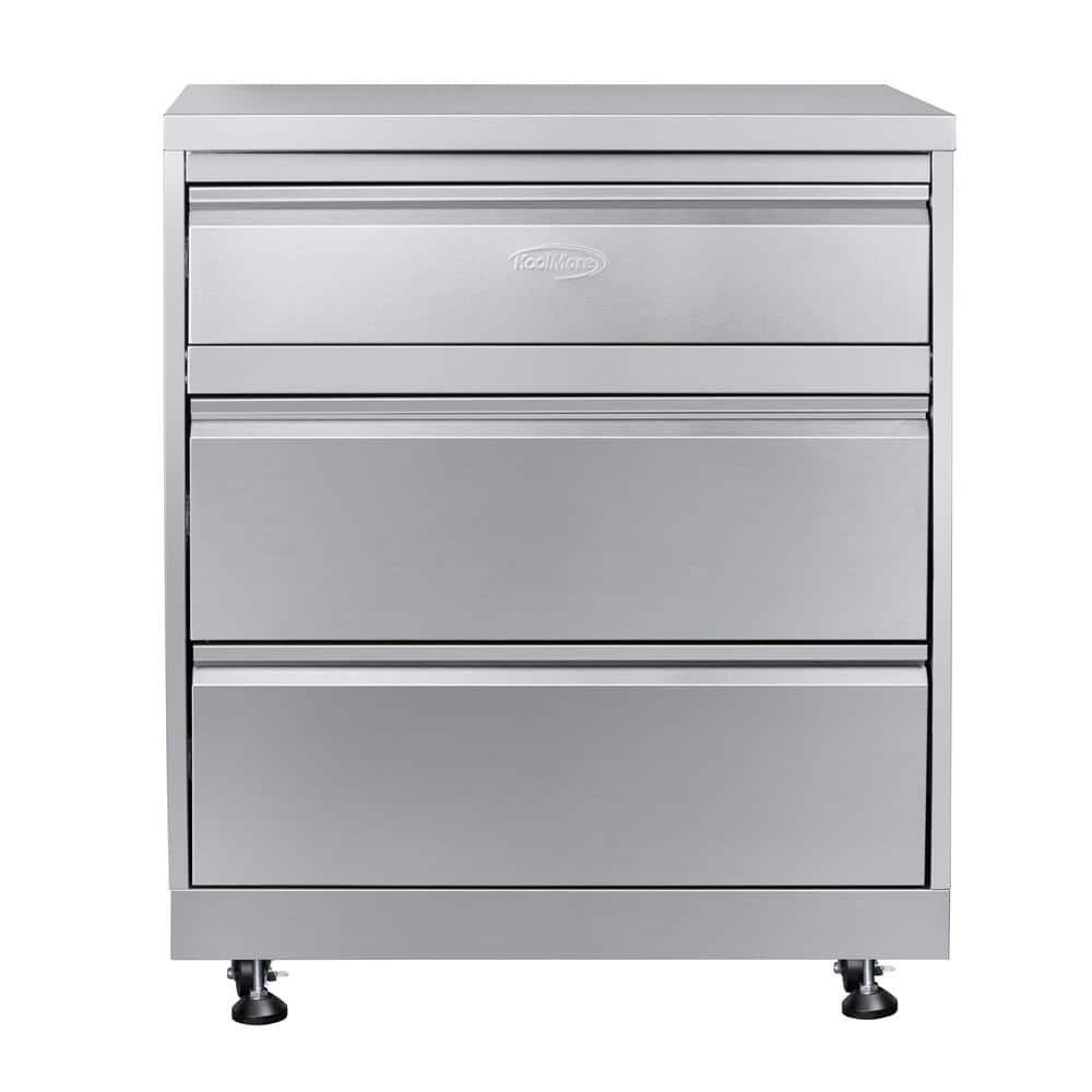 32 in. Stainless Steel Outdoor Kitchen Cabinet with Three Drawers