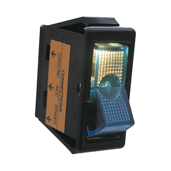 Illuminated 12-Volt DC/20 Amp Rocker Switch, Blue