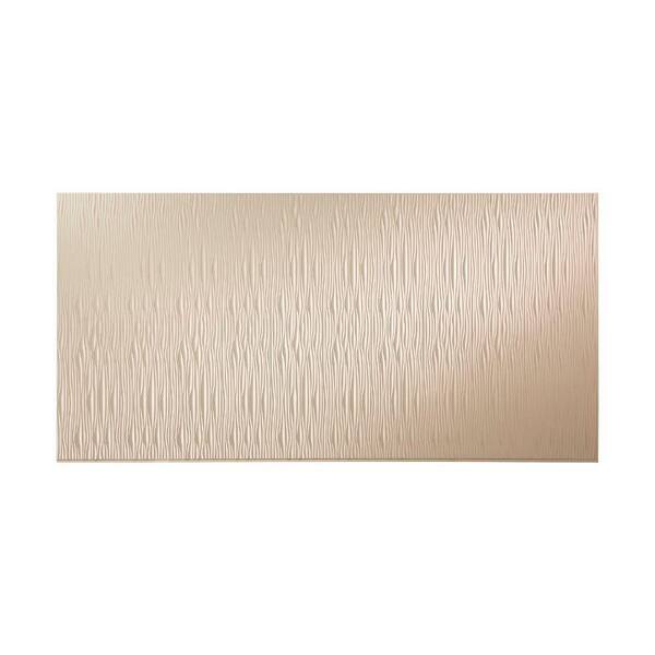 Fasade Waves Vertical 96 in. x 48 in. Decorative Wall Panel in Almond