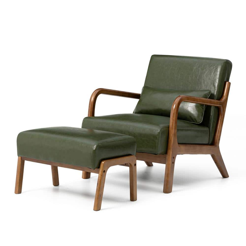 Glitzhome Set of 2-Mid-century Modern Hunter Green